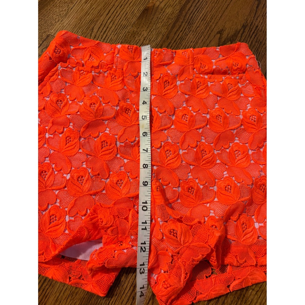 A.L.C. | Sandra Floral Lace Shorts Orange Sz 2 - Picture 6 of 8